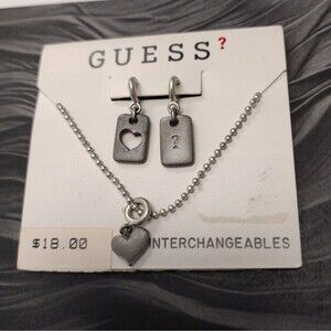 GUESS Silver-tone Necklace Set